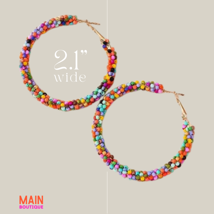 Count Your Blessings | Beaded Hoop Earrings
