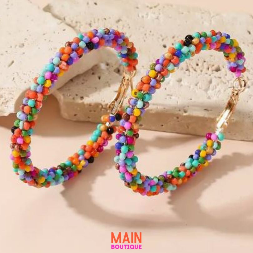 Count Your Blessings | Beaded Hoop Earrings