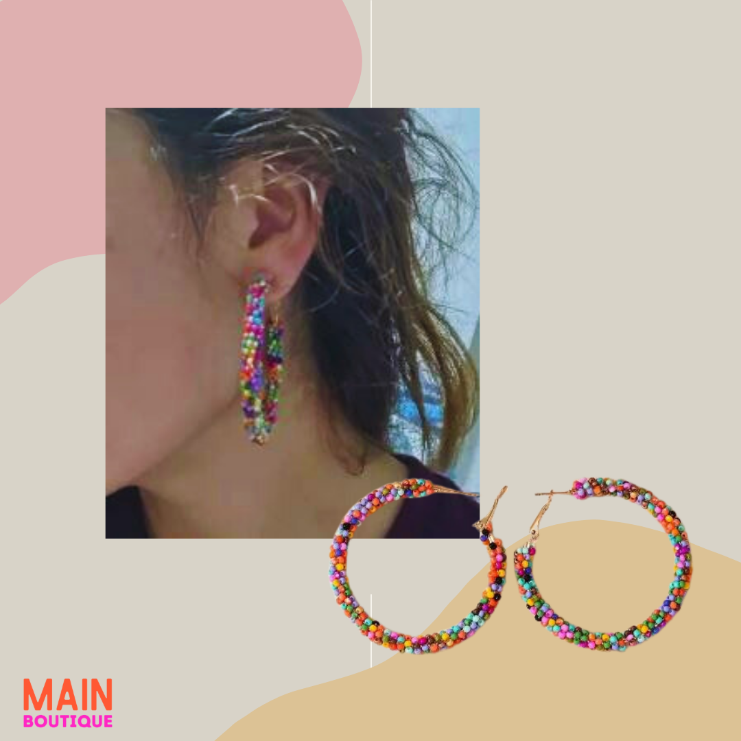 Count Your Blessings | Beaded Hoop Earrings