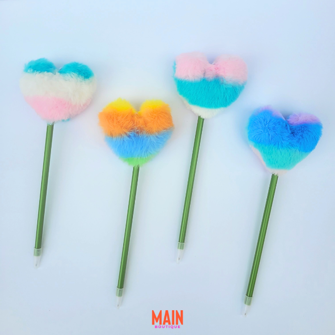 Furry Heart Pens ❤