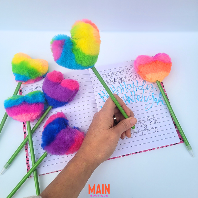 Furry Heart Pens ❤