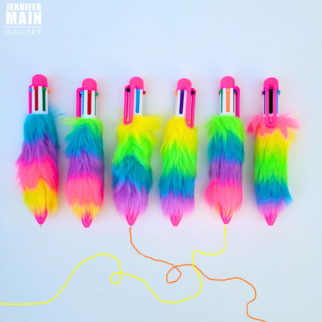 Furry Rainbow Pens