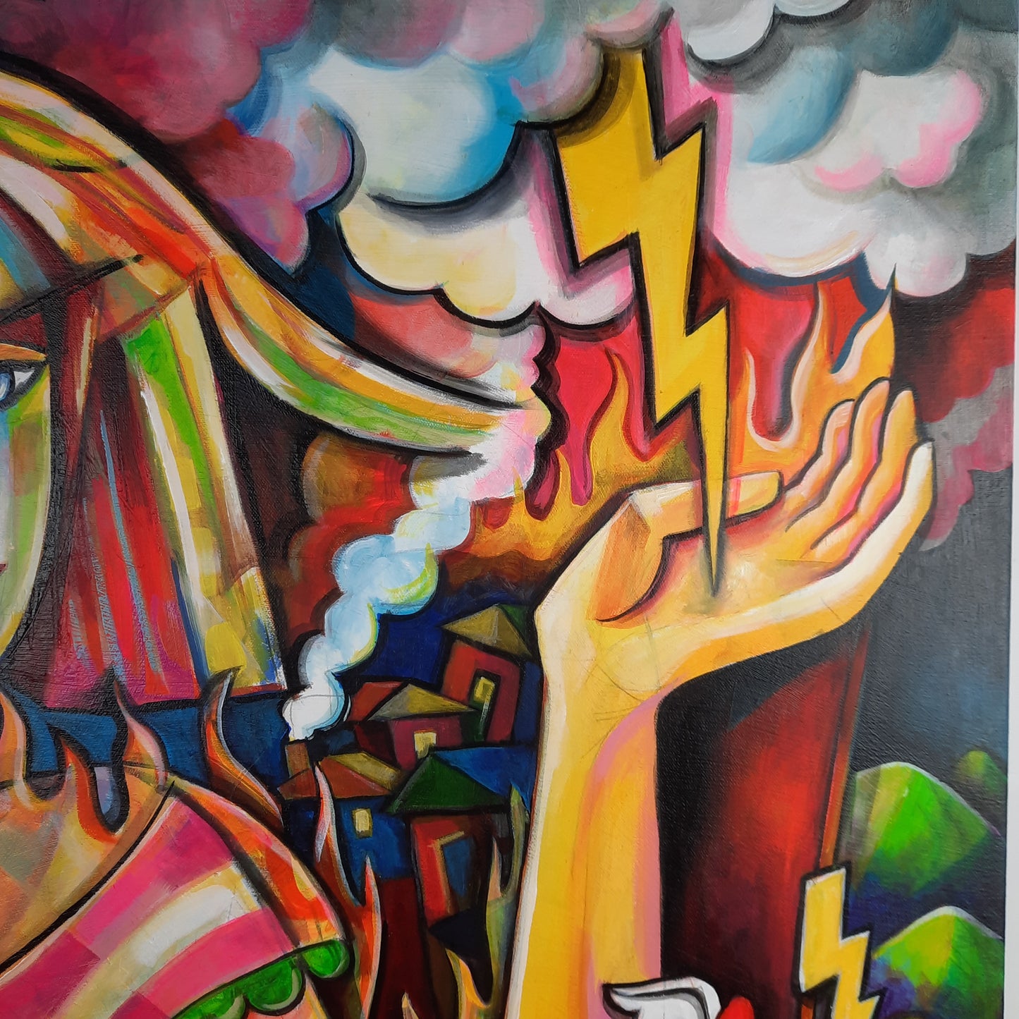 Saturated | 33x36 Original on Canvas