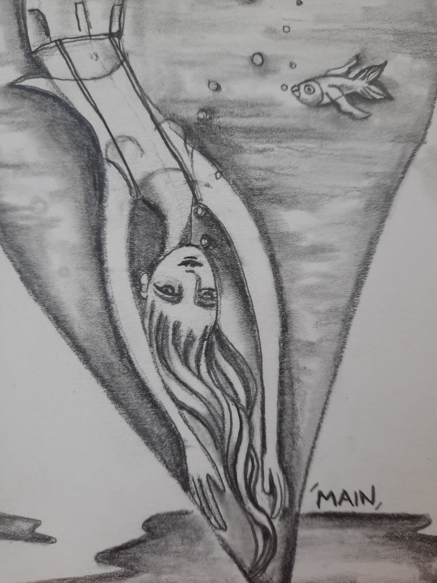 Upside Down in Love | Original Drawing