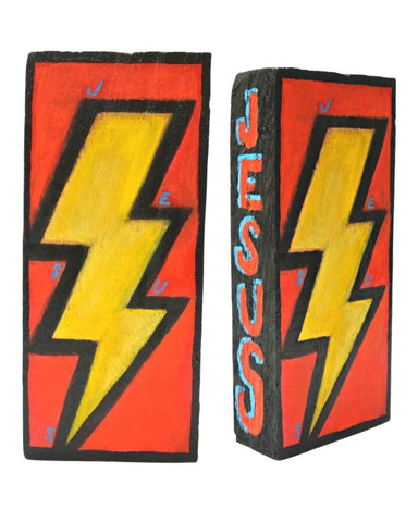 Jesus Power | Original on Wood