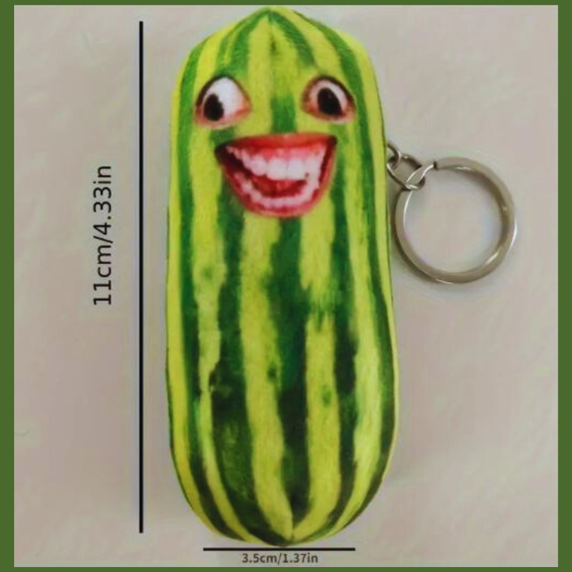 'Cool as a Cucumber' Plush Keychain