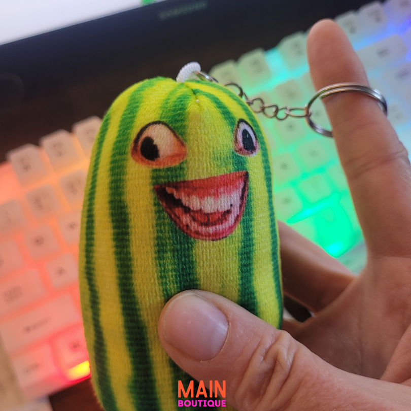 'Cool as a Cucumber' Plush Keychain