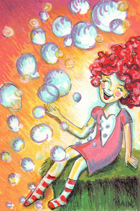 Bubbling With Joy ❤ Original + Prints