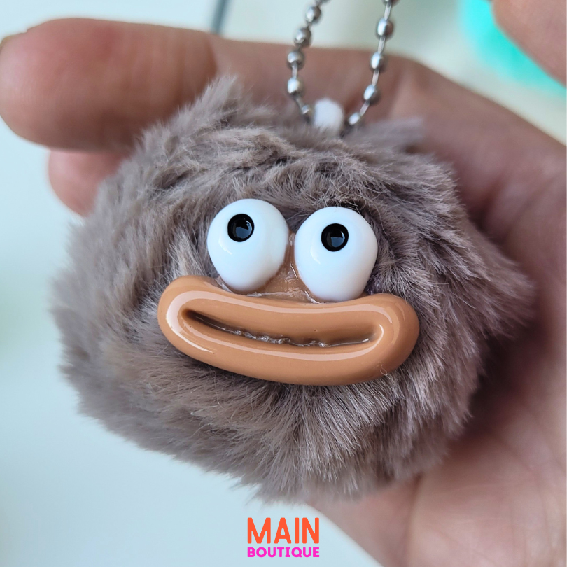 Fluffy Face Keychain/Bag Accessory