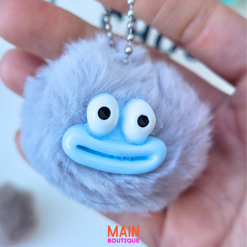 Fluffy Face Keychain/Bag Accessory