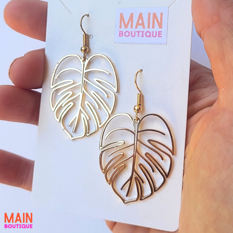 Monstera Leaf Earrings