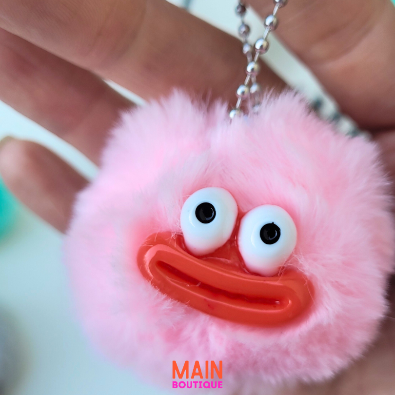 Fluffy Face Keychain/Bag Accessory