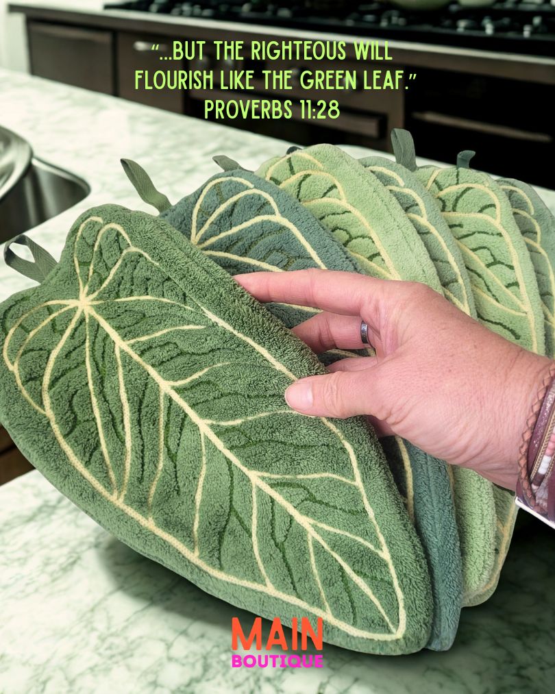 Leaf Hand Towels + Trivot 🥬