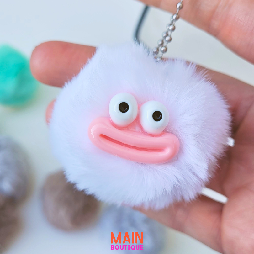 Fluffy Face Keychain/Bag Accessory