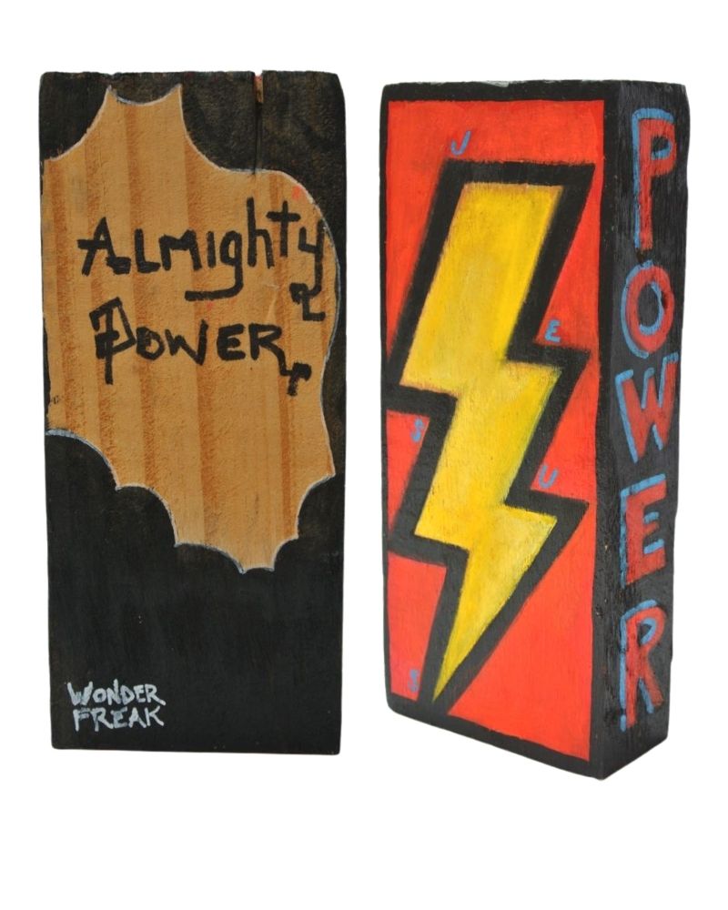 Jesus Power | Original on Wood